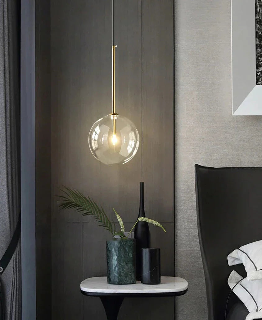 Minimalistische Moderne Glas-Globus-Pendelleuchten
