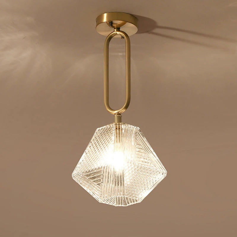 Moderne Glas-Kristall-Deckenleuchte