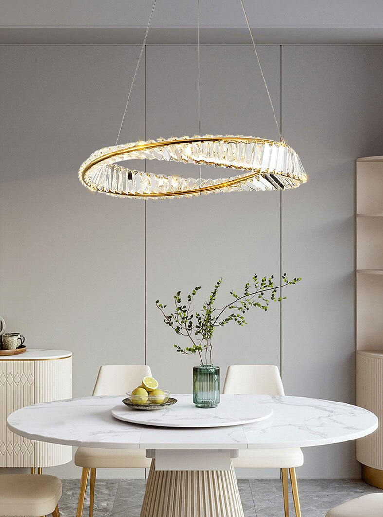 Designer Spiral Glas-Kristall-Kronleuchter
