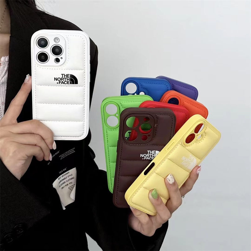 Luxury Fashion Leather The North Face Phone Case For iPhone
