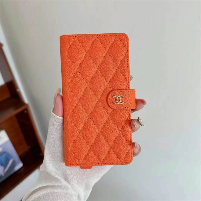 Premium Chanel Leather Wallet Leather Crossbody Bag Apple iPhone Case