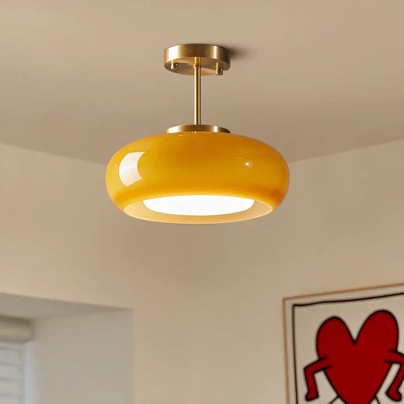 Daniel - Kreisförmige Glas-Deckenlampe