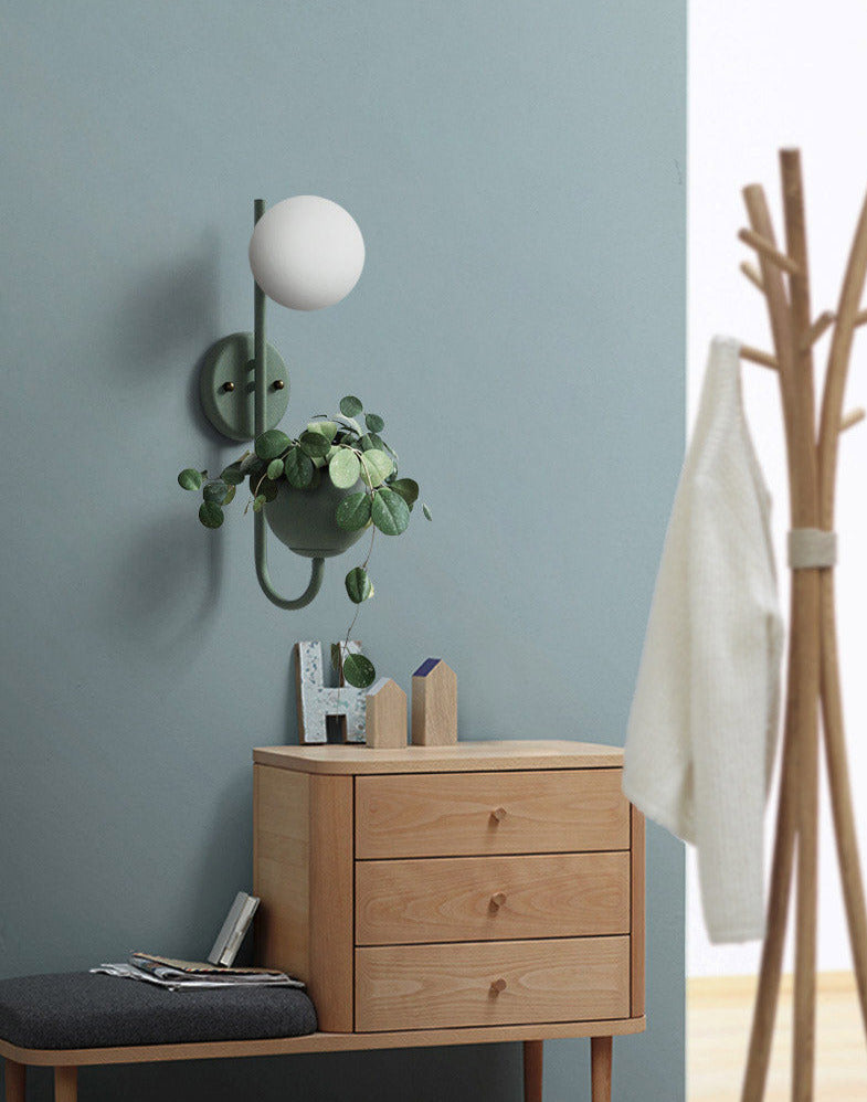 Moderne Pflanzgefäß-Wandlampe