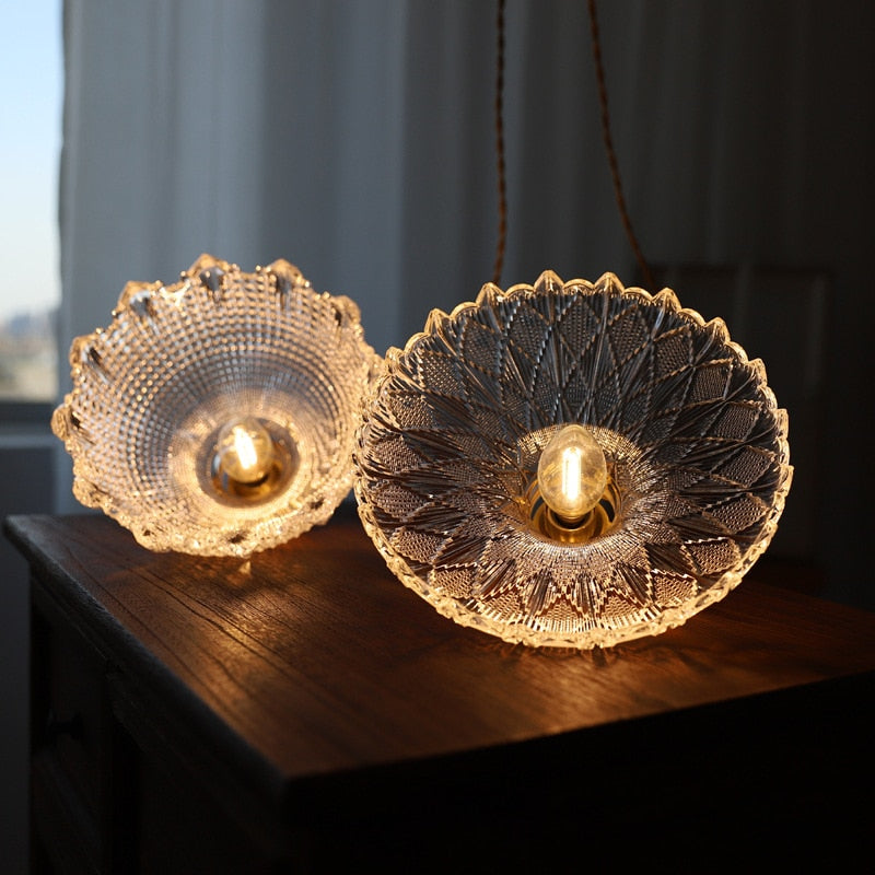Klassische Texturierte Glas-Pendelleuchten