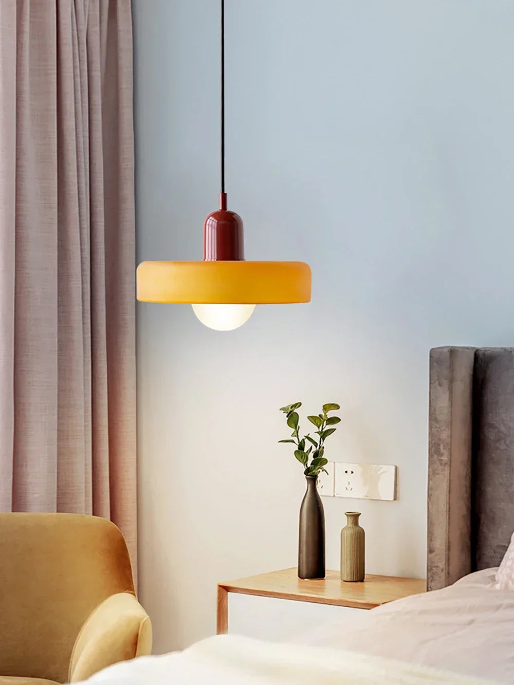 Bauhaus-Stil bunte Glas-Pendelleuchten