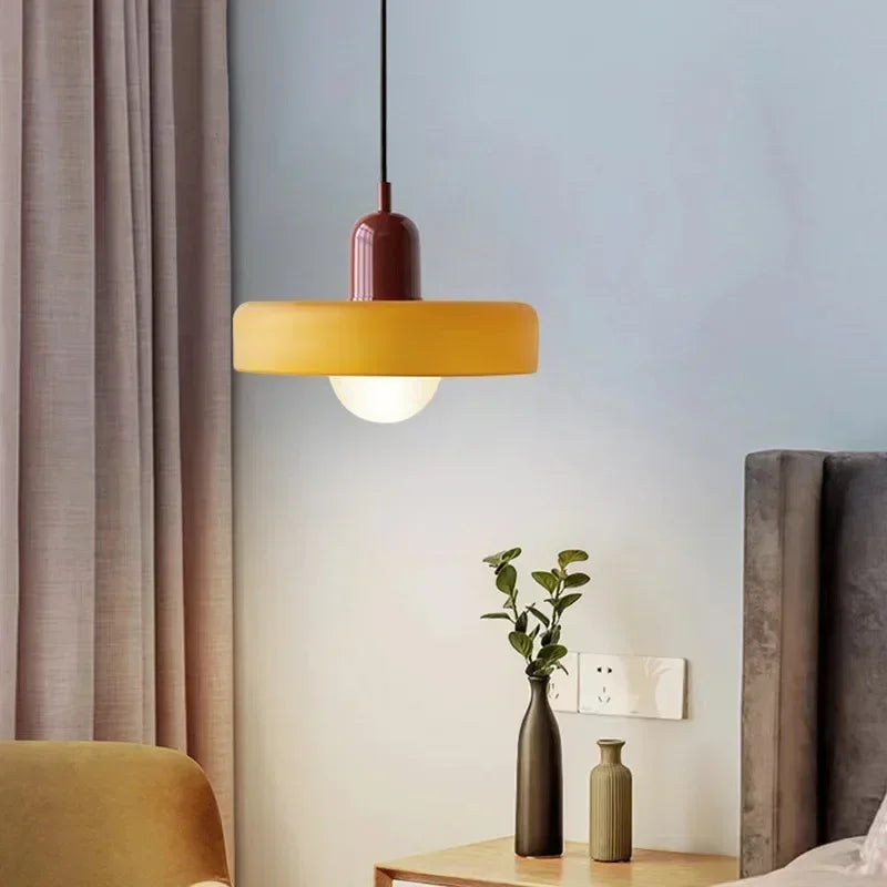 Bauhaus-Stil bunte Glas-Pendelleuchten