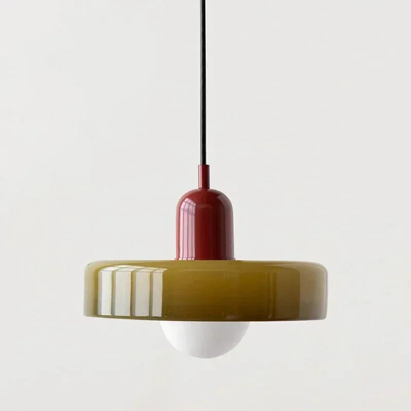 Bauhaus-Stil bunte Glas-Pendelleuchten