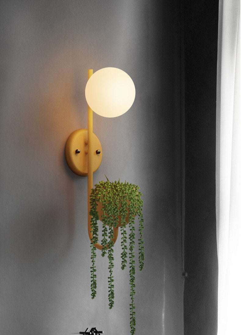 Moderne Pflanzgefäß-Wandlampe