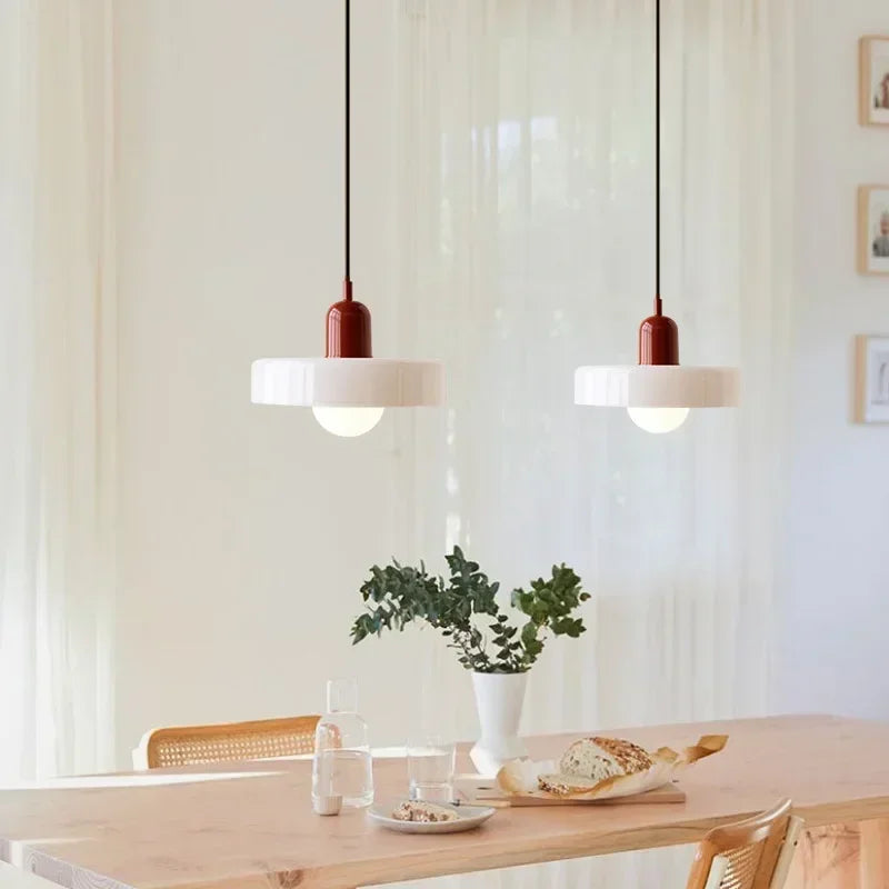 Bauhaus-Stil bunte Glas-Pendelleuchten