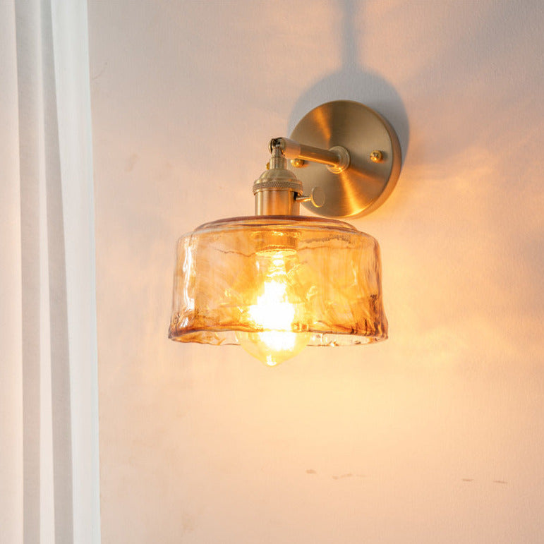 Vintage Handgeblasene Glas-Wandlampen