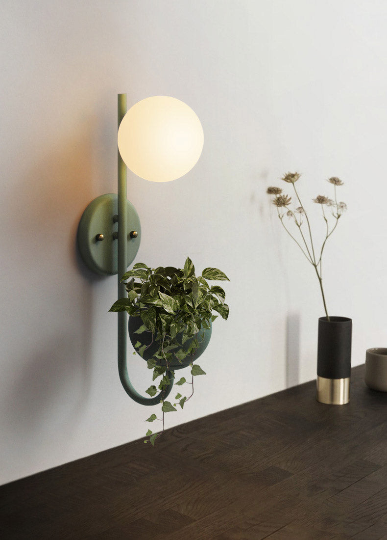 Moderne Pflanzgefäß-Wandlampe