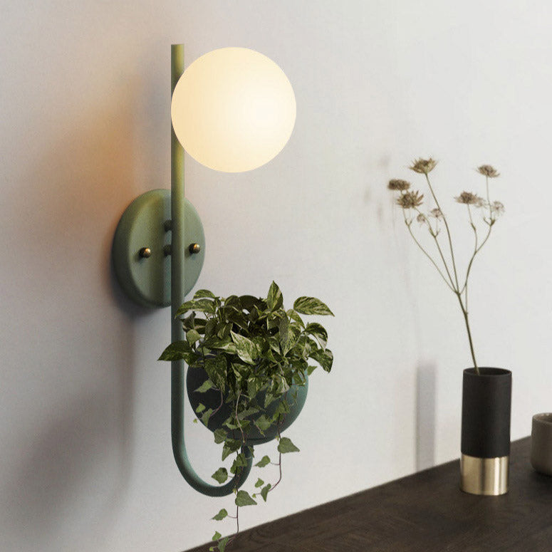 Moderne Pflanzgefäß-Wandlampe