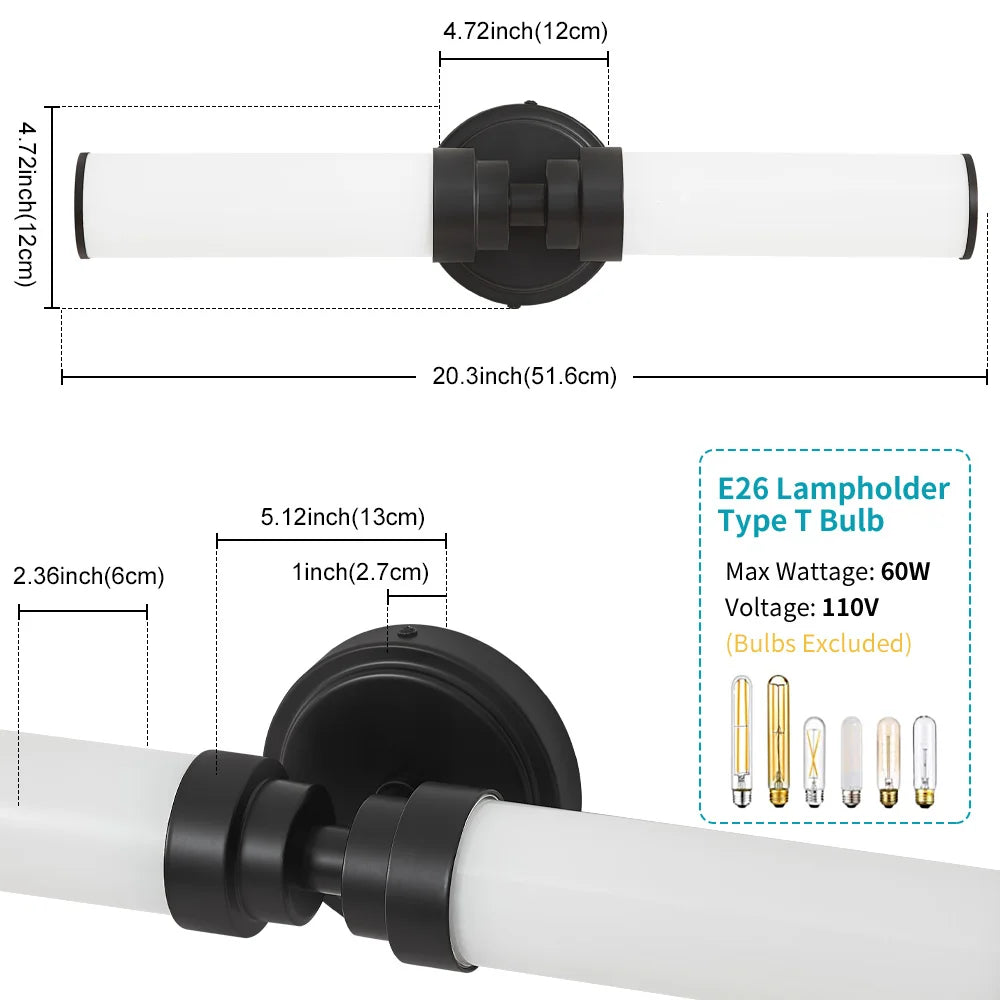 Echo - Zwei-Birnen Wand-/Waschbeckenleuchte