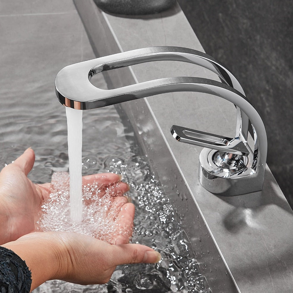 Ogden - Gebogene Dual-Channel Moderne Badezimmerarmatur