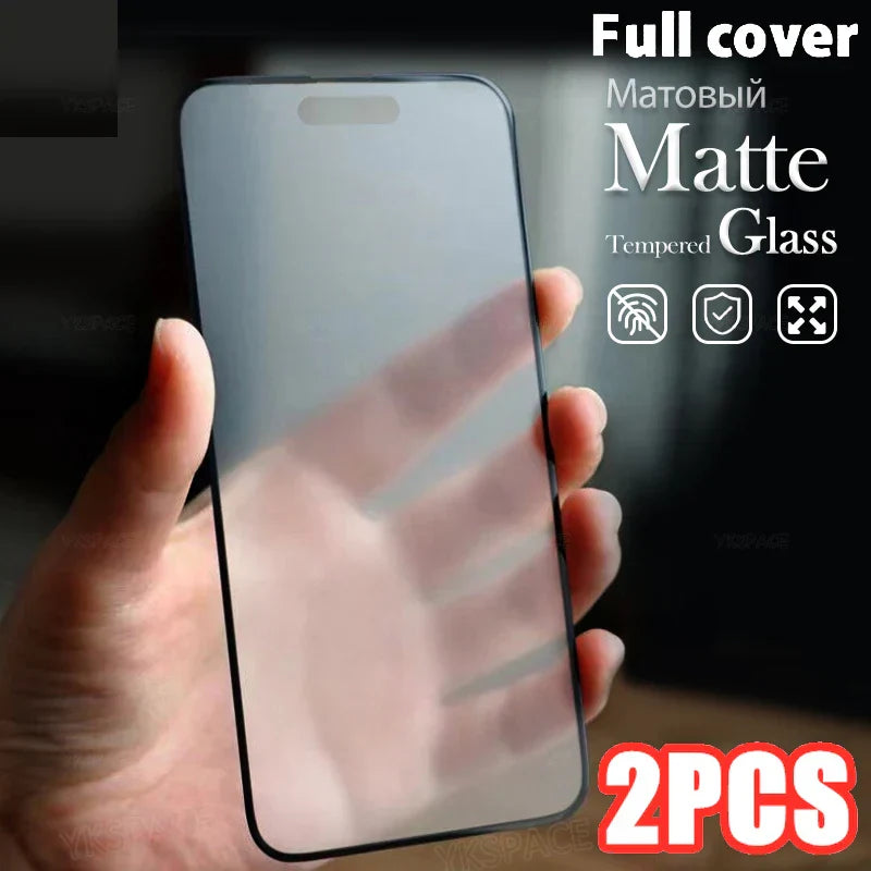 2Pcs Matte 9H Tempered Glass