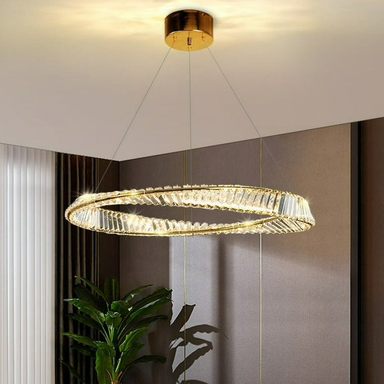 Designer Spiral Glas-Kristall-Kronleuchter