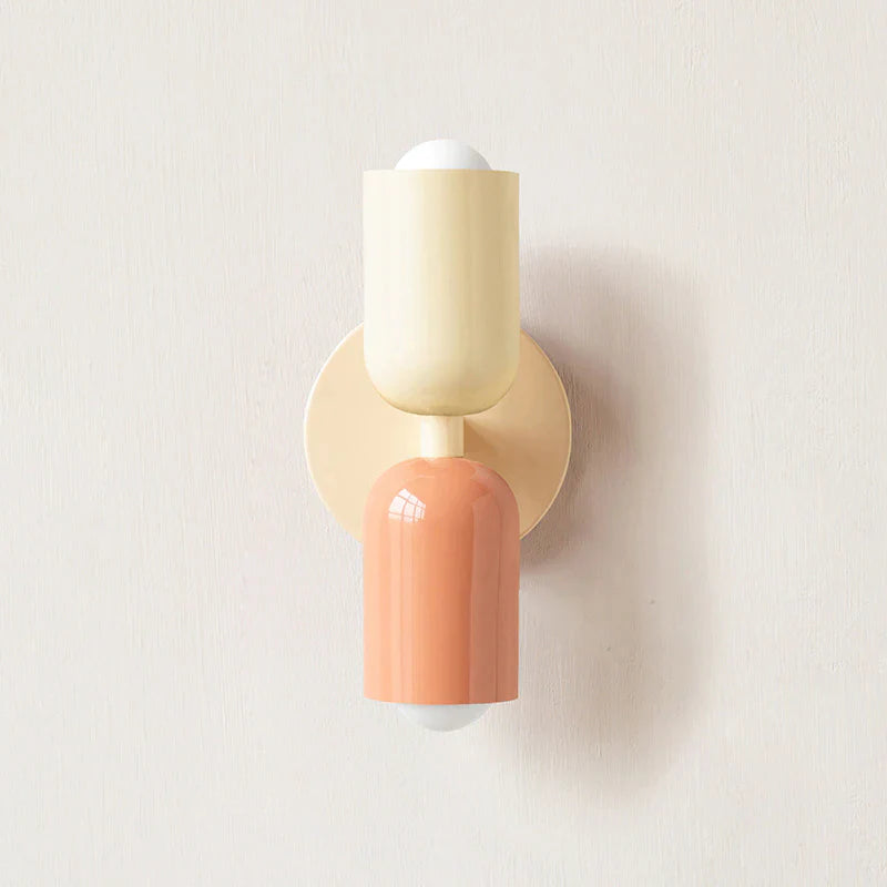 Bunte Minimalistische Zwei-Birnen-Wandlampe