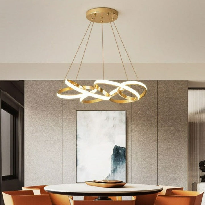 Moderne LED-Ribbon-Kronleuchter