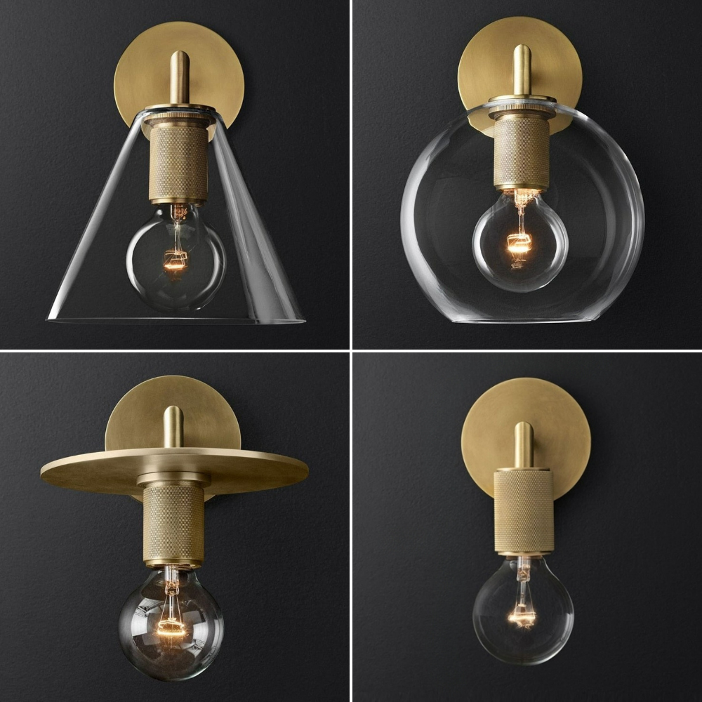Designer Kupfer- & Glas-Wandlampen