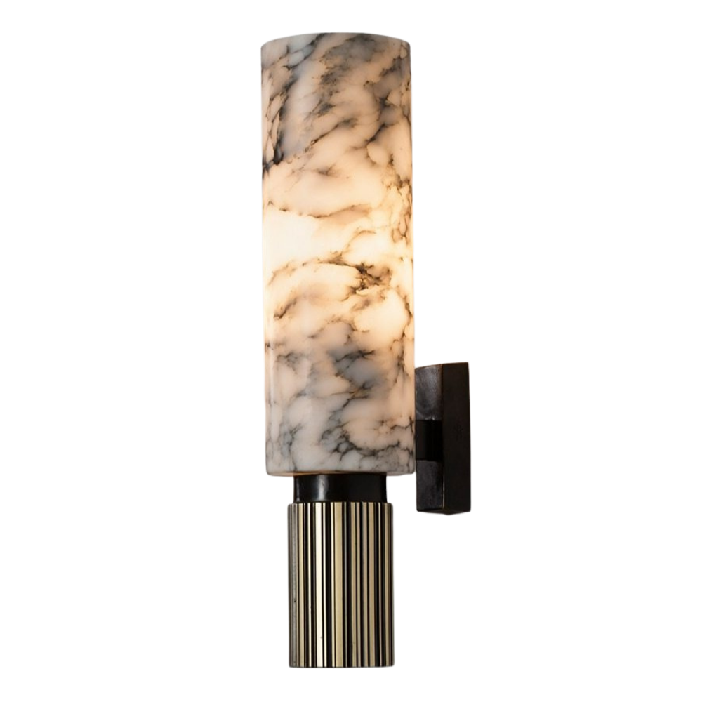 Weiße Marmor-Wandlampe
