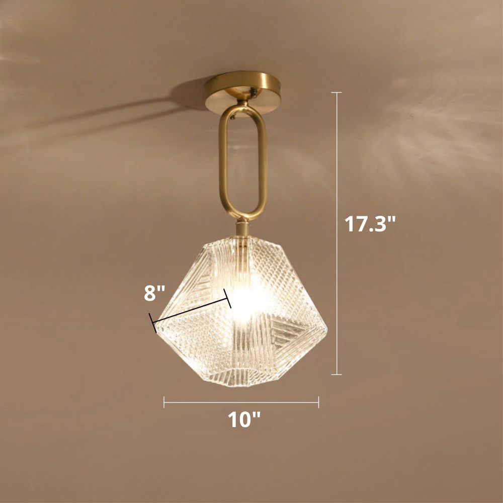 Moderne Glas-Kristall-Deckenleuchte