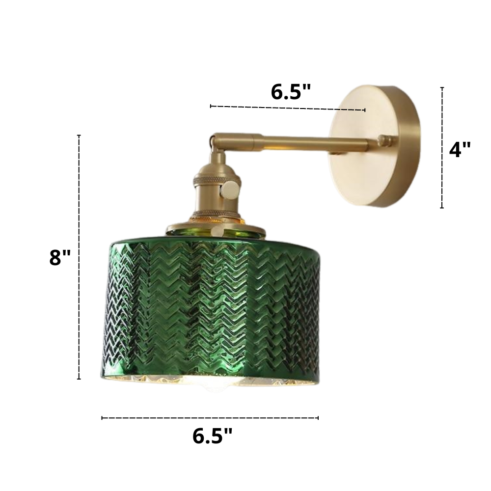 Nordische grüne Glas-Wandleuchte