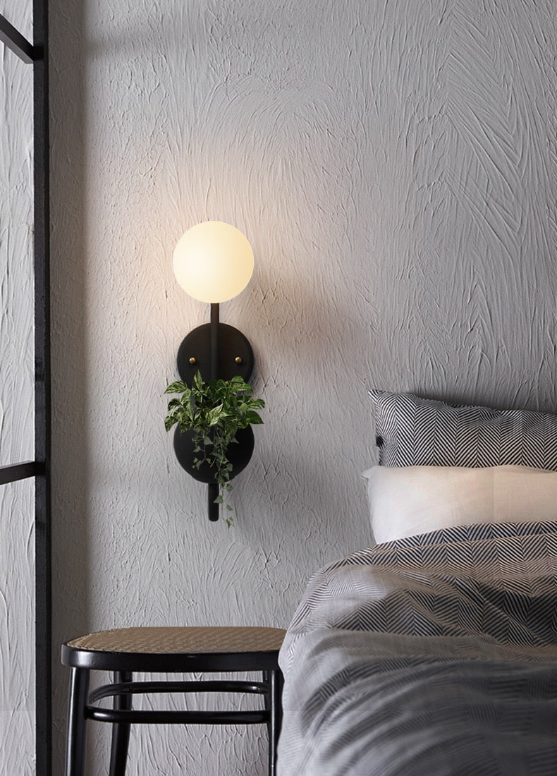 Moderne Pflanzgefäß-Wandlampe