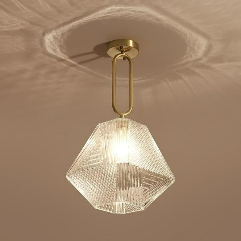 Moderne Glas-Kristall-Deckenleuchte