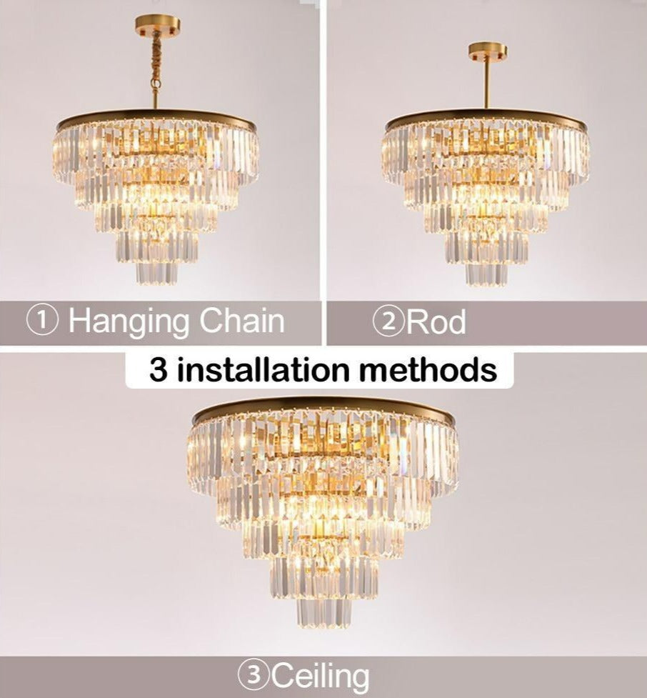Garland - Moderner Glas-Kristall-Kronleuchter