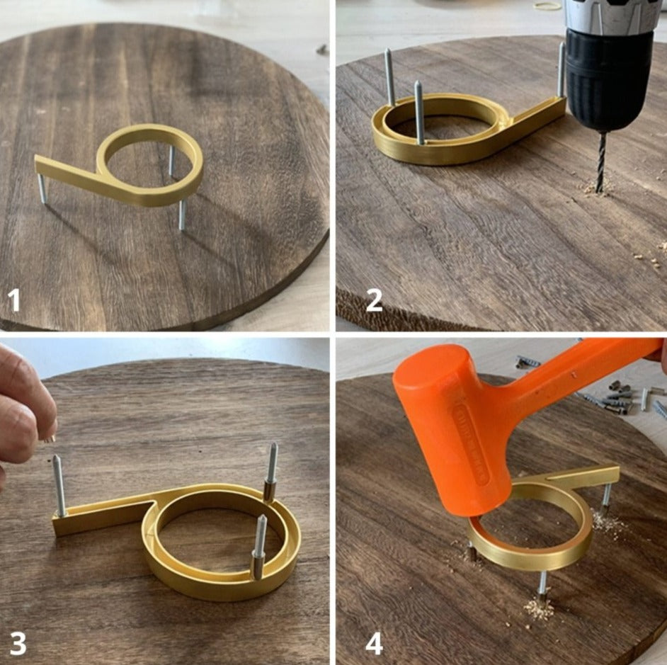 Moderne Hausnummern in Gold