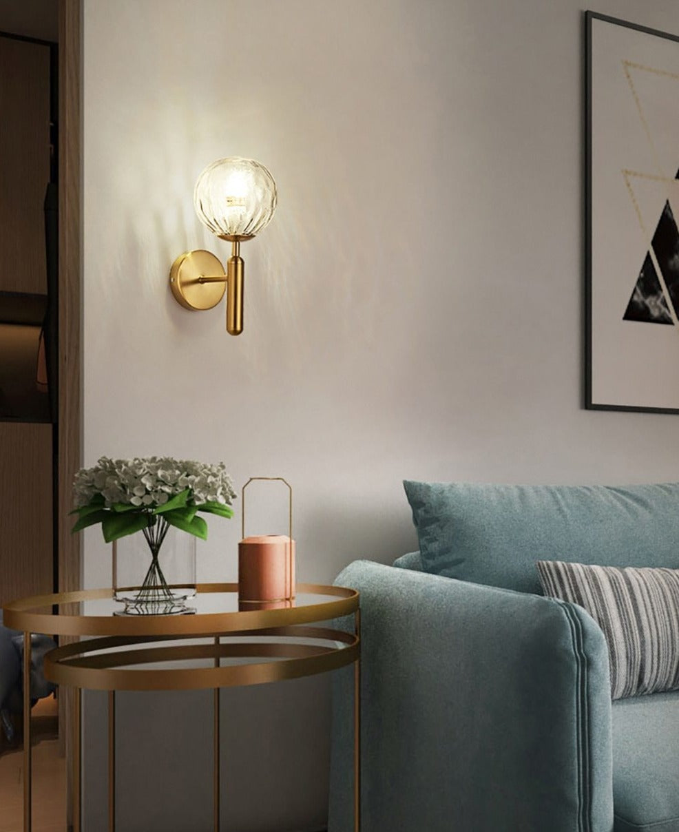 Moderne Glas-Globus Wandleuchte
