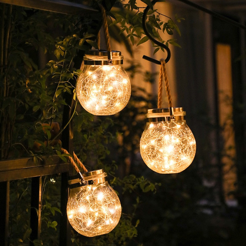 Glasglas-Garten-Fairy-Lichter
