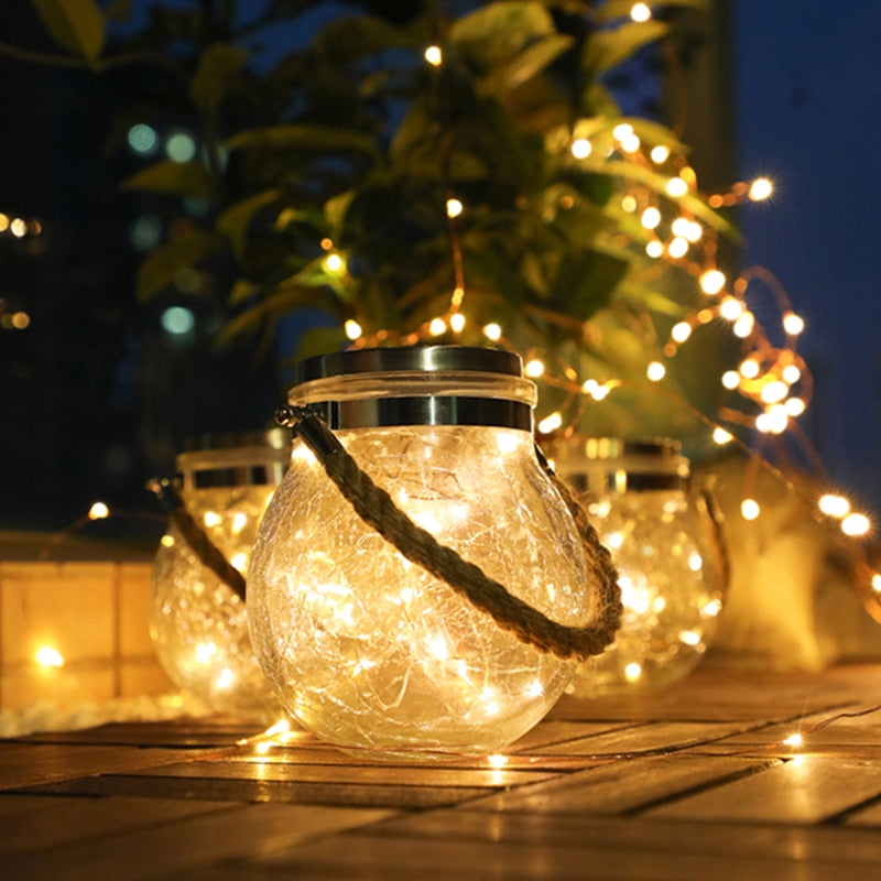 Glasglas-Garten-Fairy-Lichter