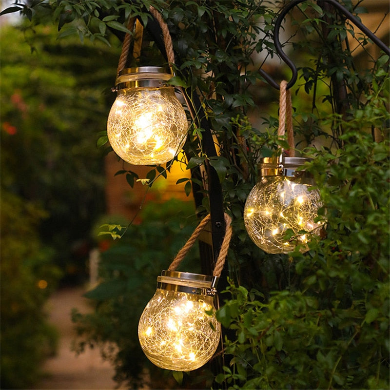 Glasglas-Garten-Fairy-Lichter