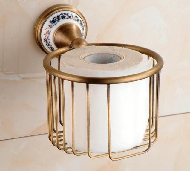 Antike Messing-Badezimmer-Set