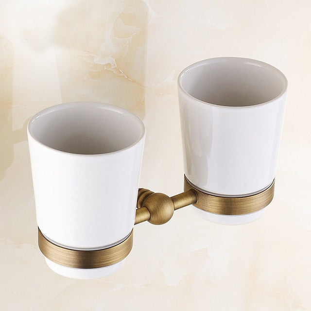 Antike Messing-Badezimmer-Set