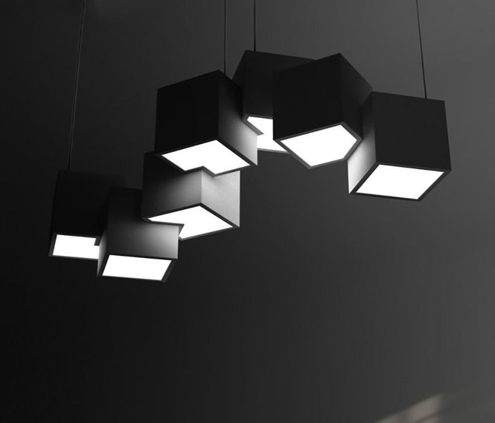 Moderne Cube LED Kronleuchter