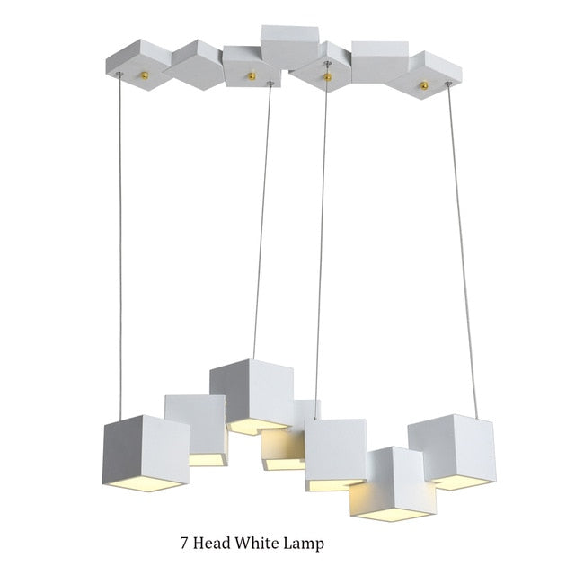 Moderne Cube LED Kronleuchter