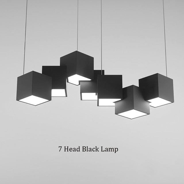 Moderne Cube LED Kronleuchter