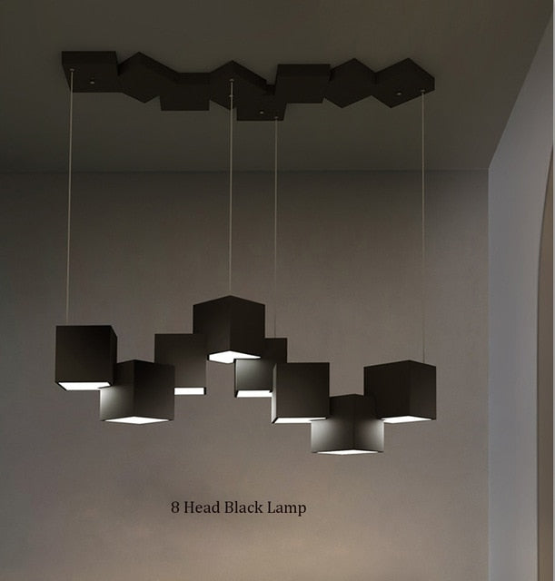 Moderne Cube LED Kronleuchter