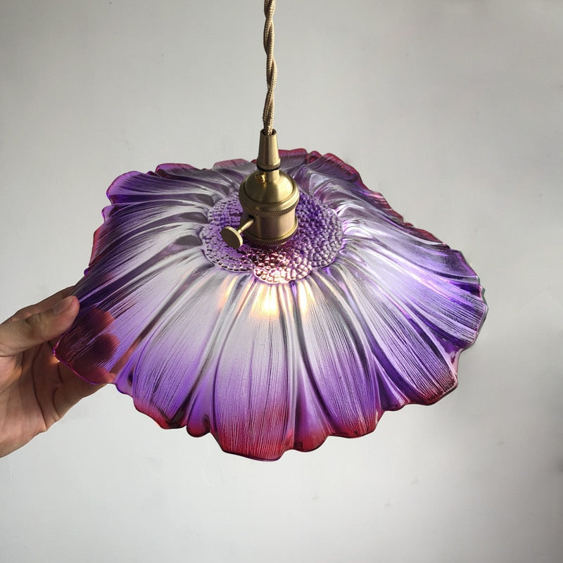 Lilac - Florale Japanische Glas Pendelleuchten