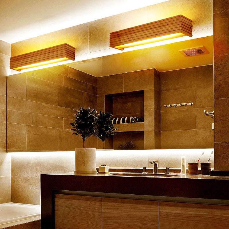 Aria - Moderne japanische Holz-Wandlampe