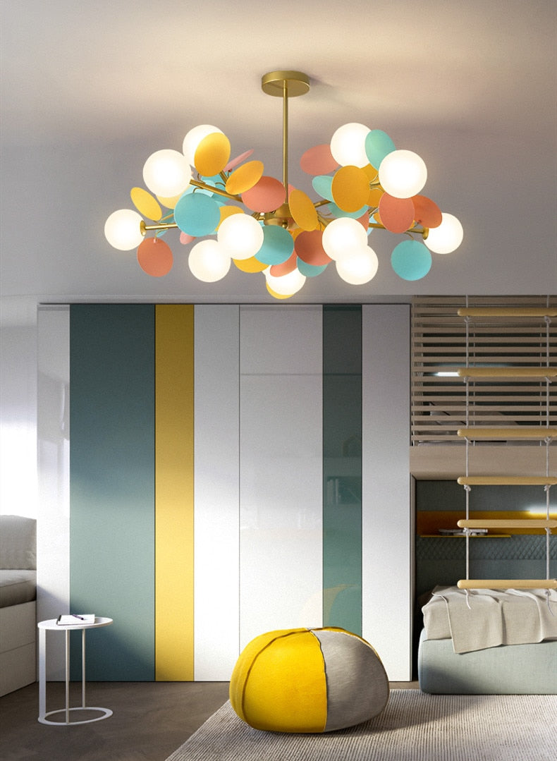 Multicolor Tree Frosted Glass Pendelleuchte