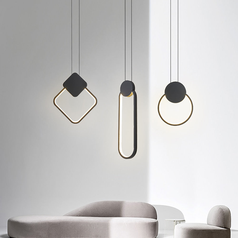 Moderne LED-Ring-Pendelleuchten