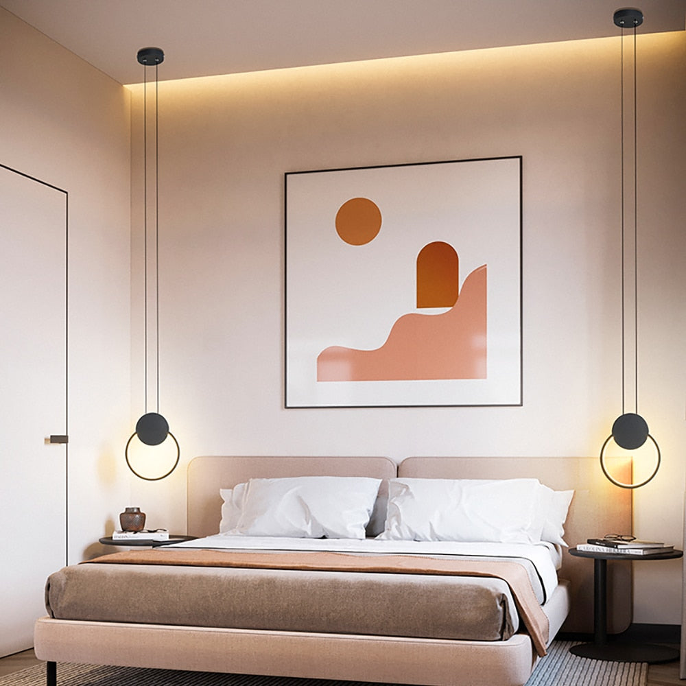 Moderne LED-Ring-Pendelleuchten