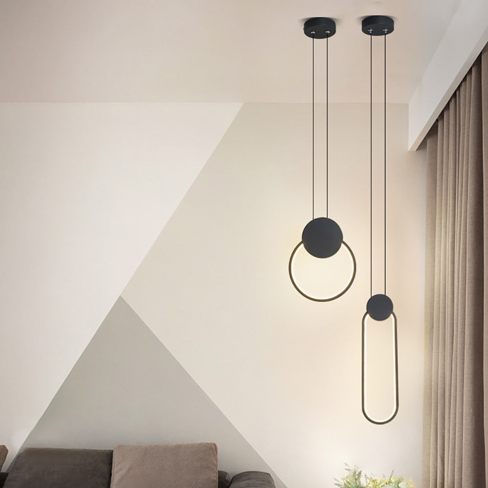 Moderne LED-Ring-Pendelleuchten