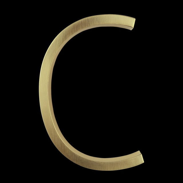 Moderne Hausnummern in Gold