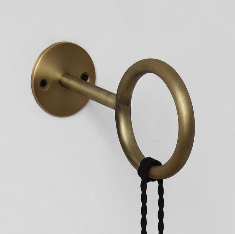 Vintage Hängeleuchte mit Ring