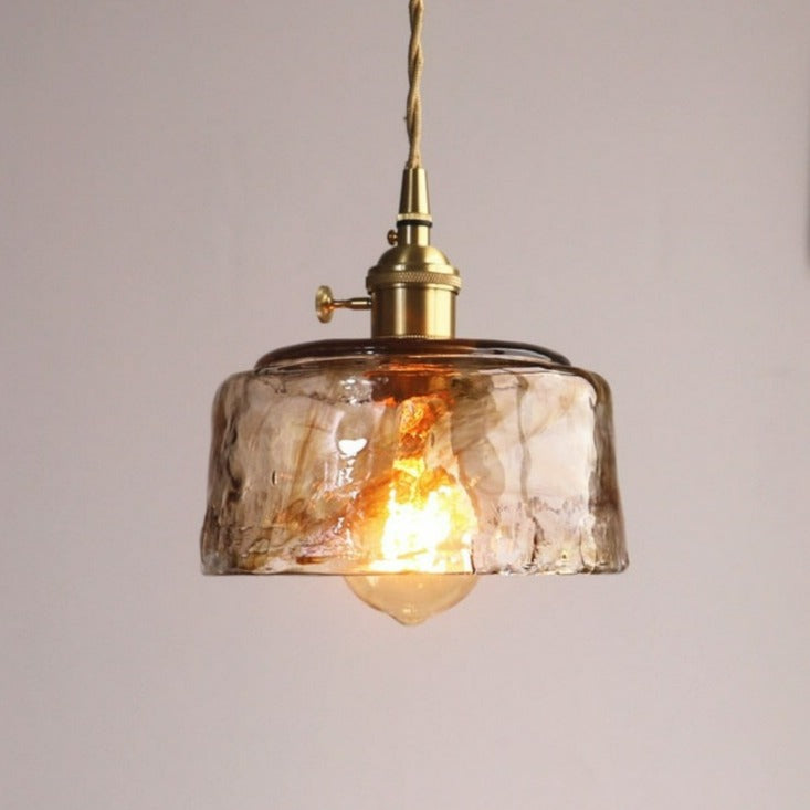 Vintage Handgeblasene Glas-Pendelleuchten