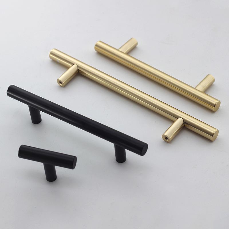 Moderne Schwarze & Goldene Möbel- und Schubladenknöpfe